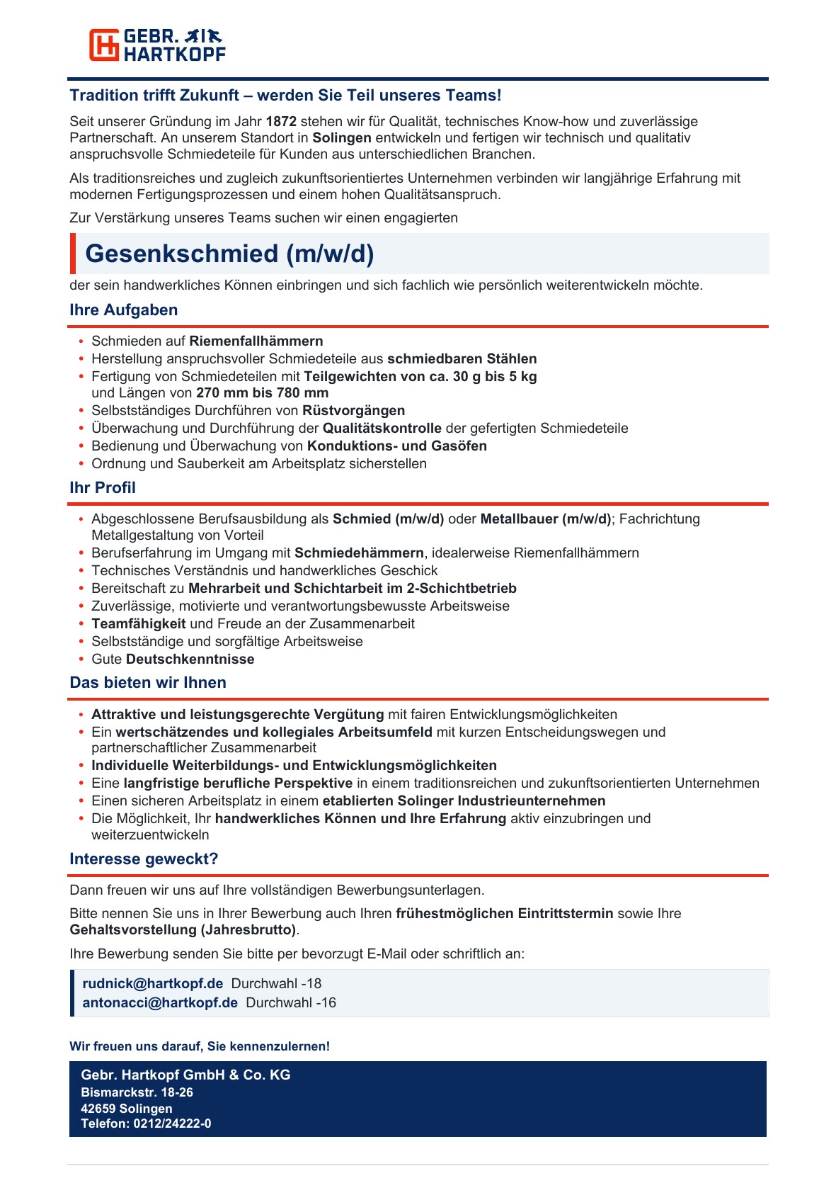 stellenprofil-gesenkschmied Qualitätszertifikat